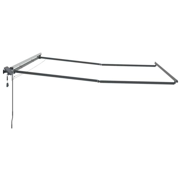 Markíza s Manuálny Antracit 4 × 3 m Kov – Obrázok 5