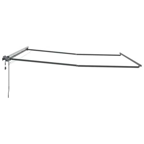 Markíza s Manuálny Antracit 5 × 3,5 m Kov – Obrázok 5