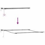 Markíza s Manuálny Antracit 5 × 3,5 m Kov – Obrázok 9