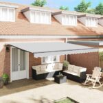 Markíza Manuálny Antracit 4 × 3,5 m Kov