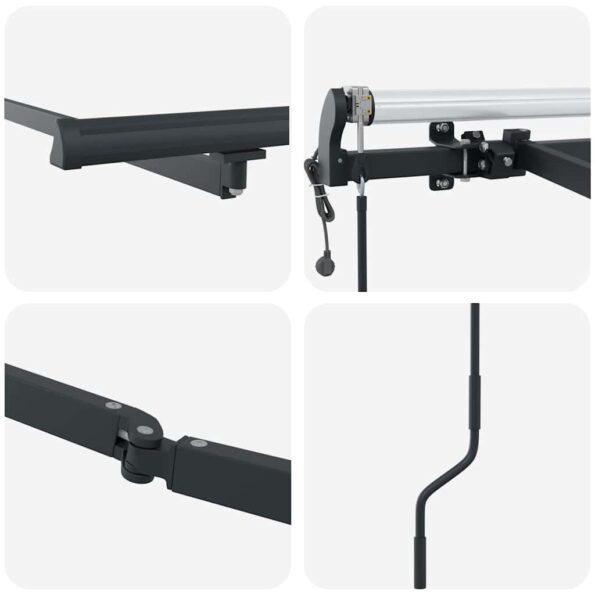 Markíza Manuálny Antracit 4 × 3,5 m Kov – Obrázok 7