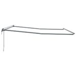 Markíza Manuálny Antracit 4,5 × 3,5 m Kov – Obrázok 5