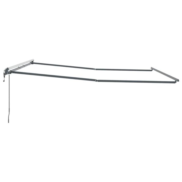 Markíza Manuálny Antracit 4,5 × 3,5 m Kov – Obrázok 5