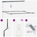 Markíza s Manuálny Antracit 5 x 3 m Kov – Obrázok 10