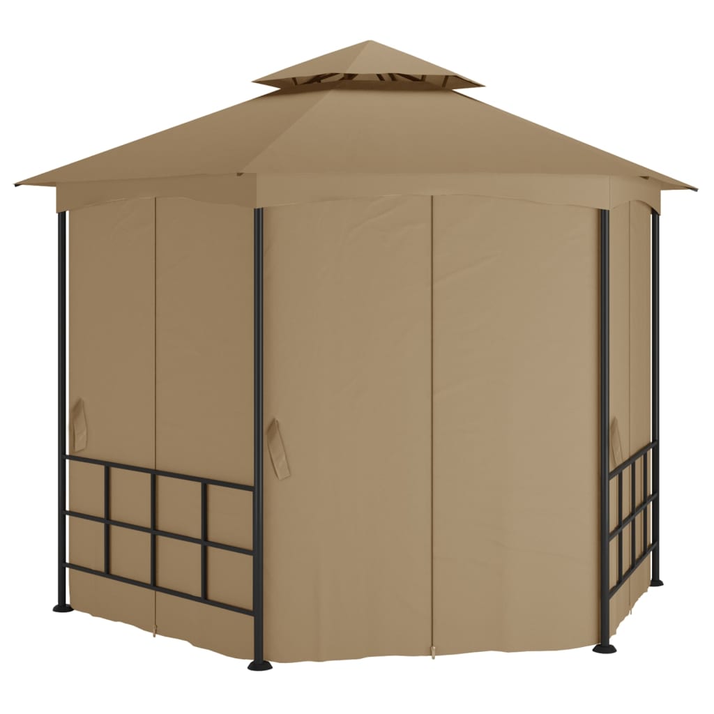 313932_1.jpg vidaXL Altánok s bočnými stenami 3,1x2,7 m sivohnedý – Obrázok 1