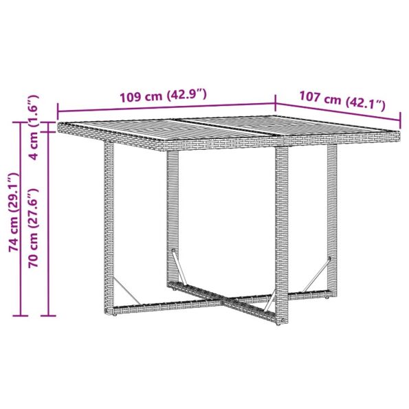 vidaXL Záhradný stôl – Obrázok 8