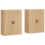 vidaXL Nástenné skrinky 2 ks dub sonoma 69,5x34x90 cm – Obrázok 2