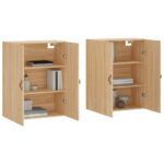 vidaXL Nástenné skrinky 2 ks dub sonoma 69,5x34x90 cm – Obrázok 3