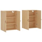 vidaXL Nástenné skrinky 2 ks dub sonoma 69,5x34x90 cm – Obrázok 4