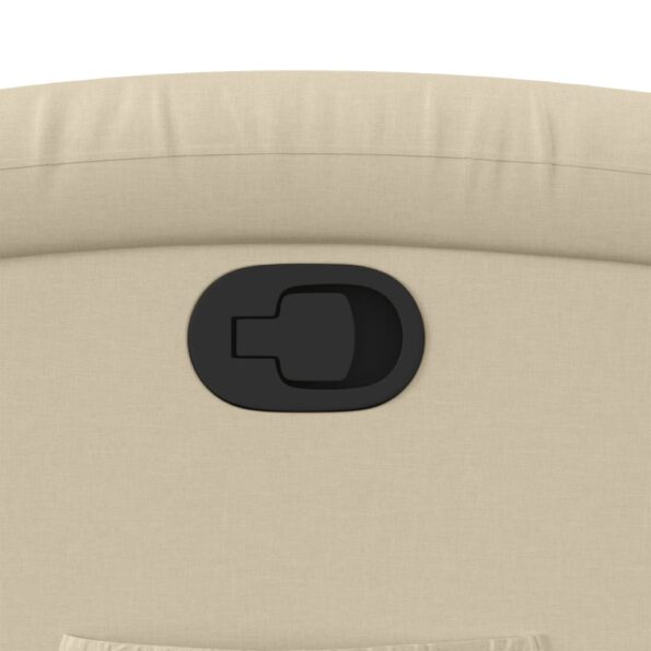 vidaXL Polohovacie kreslo krémové, látkové – Obrázok 9