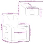 vidaXL Polohovacie kreslo krémové, látkové – Obrázok 11