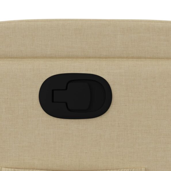 vidaXL Polohovacie kreslo krémové, látkové – Obrázok 9