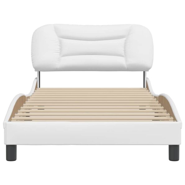 vidaXL Rám postele bez matraca Hvar biely 100x203 cm umelá koža – Obrázok 4
