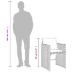 vidaXL 9-dielna záhr. jedálenská súprava s vankúšmi béžová polyratan – Obrázok 12