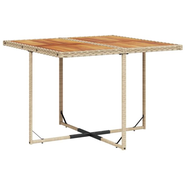 vidaXL 9-dielna záhr. jedálenská súprava s vankúšmi béžová polyratan – Obrázok 4