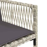 vidaXL 9-dielna záhradná jedálenská súprava s vankúšmi sivá polyratan – Obrázok 8