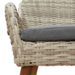 vidaXL Jedálenská súprava 5 pcs Svetlo šedá a čierna Large – Obrázok 10