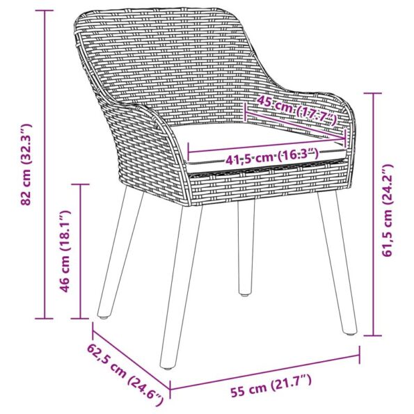 vidaXL Jedálenská súprava 5 pcs Svetlo šedá a čierna Large – Obrázok 12