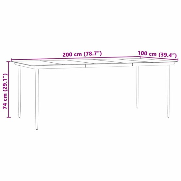vidaXL Jedálenská súprava 7 pcs Svetlo šedá a čierna Large – Obrázok 13