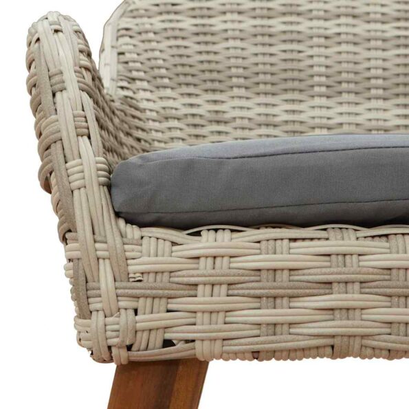 vidaXL Jedálenská súprava 9 pcs Svetlo šedá a čierna Large – Obrázok 10