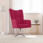 vidaXL Relaxačné kreslo, vínovo červené, zamatové