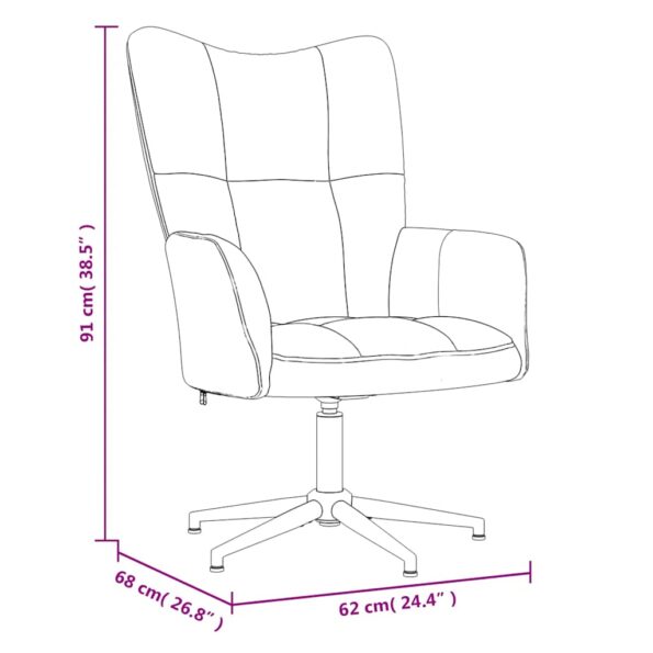 vidaXL Relaxačné kreslo, vínovo červené, zamatové – Obrázok 8