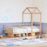 vidaXL Denná posteľ so strieškou 80x200 cm borovicový masív