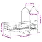 vidaXL Denná posteľ so strieškou biela 80x200 cm borovicový masív – Obrázok 12