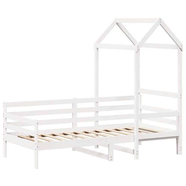 vidaXL Denná posteľ so strieškou biela 80x200 cm borovicový masív – Obrázok 3