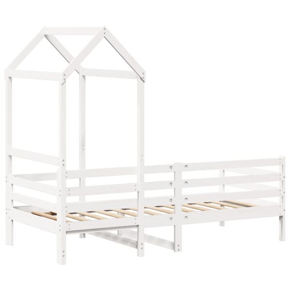 vidaXL Denná posteľ so strieškou biela 80x200 cm borovicový masív – Obrázok 8
