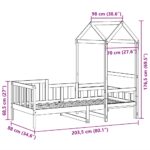 vidaXL Denná posteľ so strieškou 80x200 cm borovicový masív – Obrázok 12