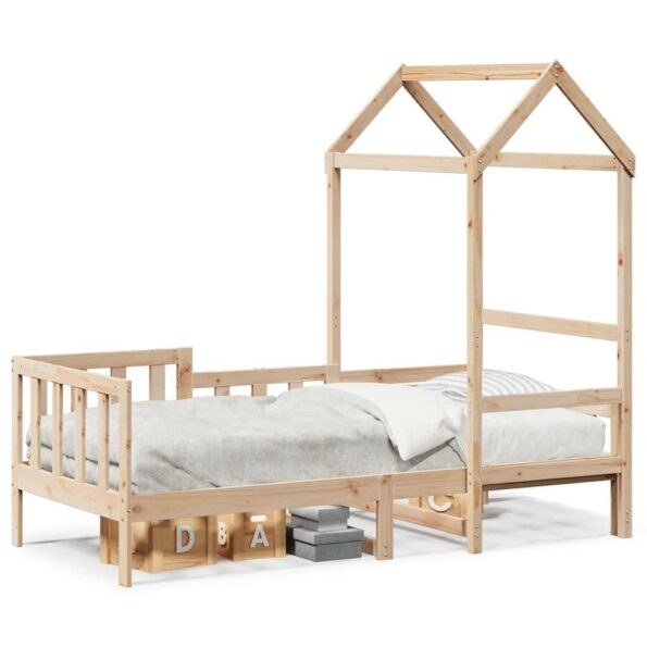 vidaXL Denná posteľ so strieškou 80x200 cm borovicový masív – Obrázok 2