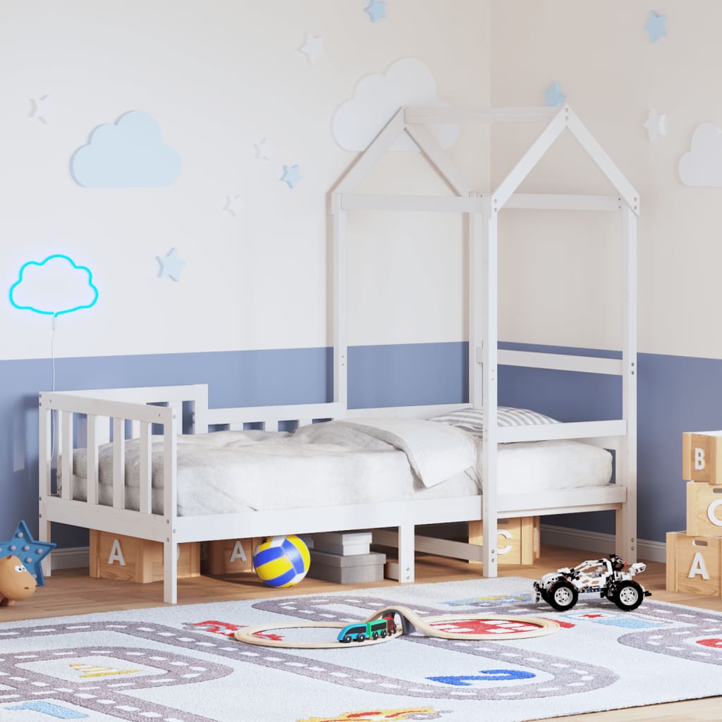 3282265_1.jpg vidaXL Denná posteľ so strieškou biela 80x200 cm borovicový masív – Obrázok 1