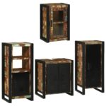 vidaXL Sada kúpeľňového nábytku 4 pcs Masívne recyklované drevo – Obrázok 2