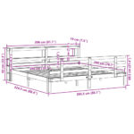 vidaXL Posteľný rám s čelom bez matraca biely 200x200 cm – Obrázok 11