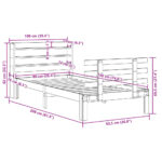 vidaXL Posteľný rám s čelom bez matraca biely 90x190 cm – Obrázok 11