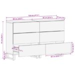 vidaXL Servírovacia skriňa Hnedá Masívne mango drevo – Obrázok 11