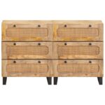 vidaXL Servírovacia skriňa Hnedá Masívne mango drevo – Obrázok 4