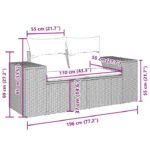 vidaXL 6-dielna záhradná súprava pohoviek s vankúšmi čierna polyratan – Obrázok 13