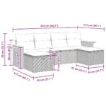 vidaXL 6-dielna záhradná súprava pohoviek s vankúšmi čierna polyratan – Obrázok 13