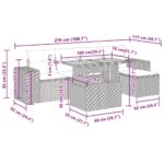 vidaXL 6-dielna záhradná súprava pohoviek s vankúšmi čierna polyratan – Obrázok 13