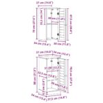 vidaXL Sada kúpeľňového nábytku 2 pcs starožitná biela 37 x 34 x 80 cm – Obrázok 11