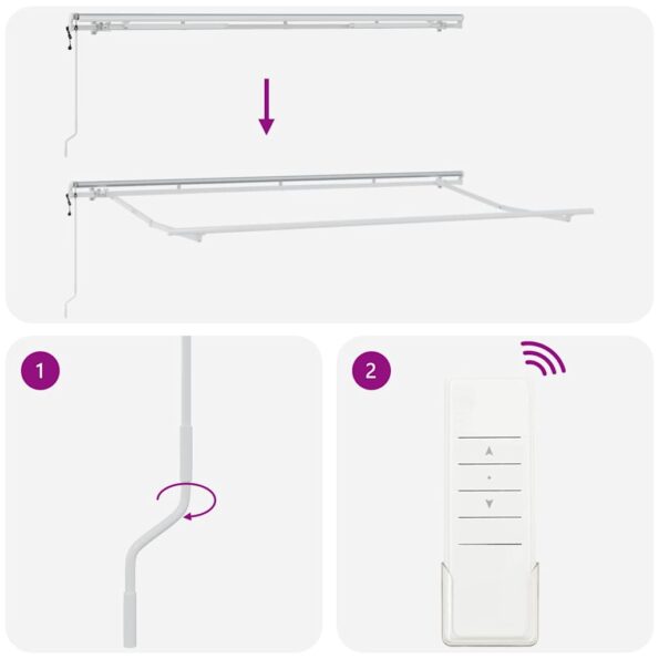 vidaXL Zatemniteľná markíza Bordová a Biela – Obrázok 9