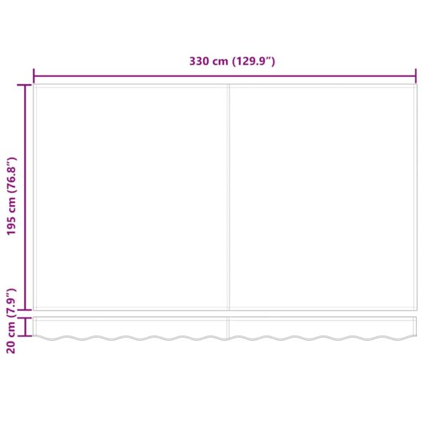 vidaXL Zatemniteľná markíza Morská modrá 350x200 cm – Obrázok 11