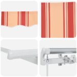 vidaXL Zatemniteľná markíza Viacfarebná a Žltá a Oranžová a Biela – Obrázok 8