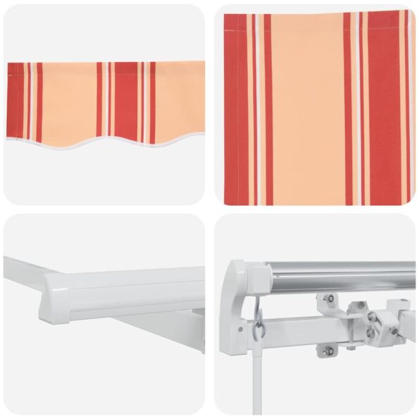 vidaXL Zatemniteľná markíza Viacfarebná a Žltá a Oranžová a Biela – Obrázok 8