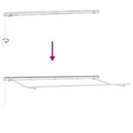 vidaXL Zatemniteľná markíza Viacfarebná a Žltá a Oranžová a Biela – Obrázok 9