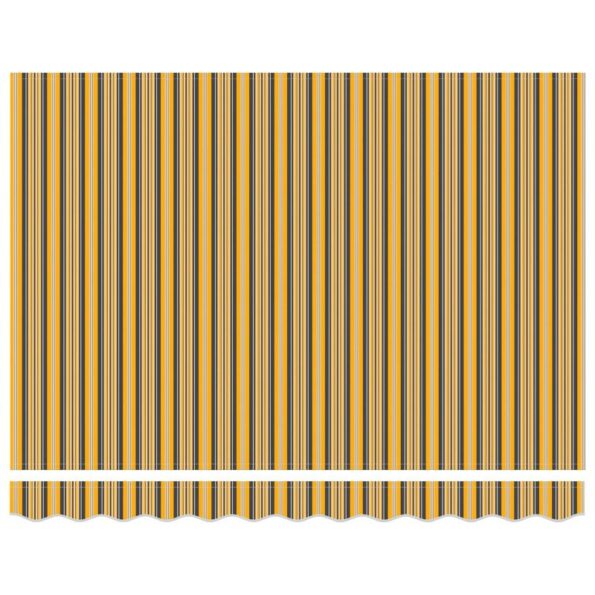 vidaXL Rám markízy Žltá a Šedá 300 x 250 cm Polyester s PU povrchom – Obrázok 2