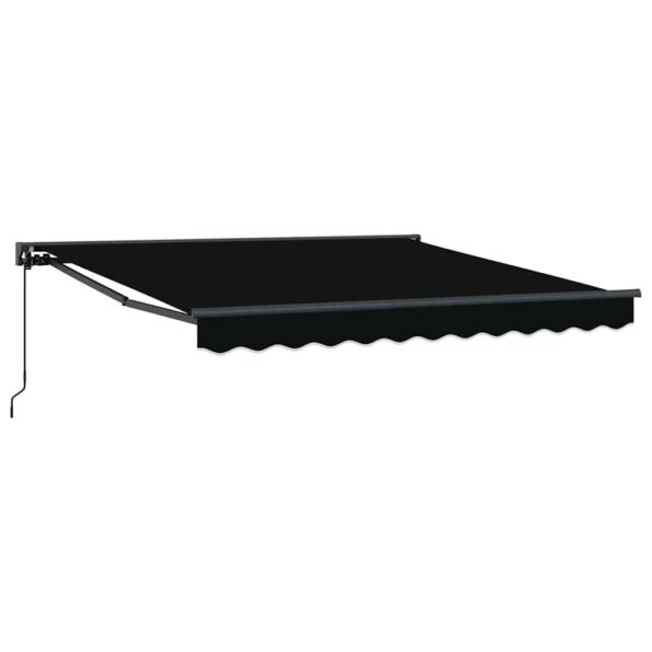 vidaXL Rám markízy Čierny 300 x 250 cm Polyester s PU povrchom – Obrázok 2
