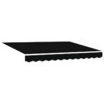 vidaXL Rám markízy Čierny 300 x 250 cm Polyester s PU povrchom – Obrázok 4